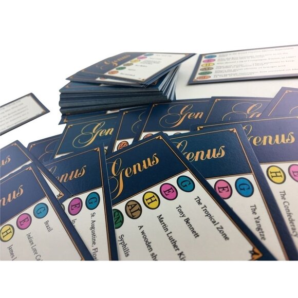 Trivial Pursuit Genius Edition Blue Cards Random Replacement or Craft Lot 50 mq - Picture 1 of 10
